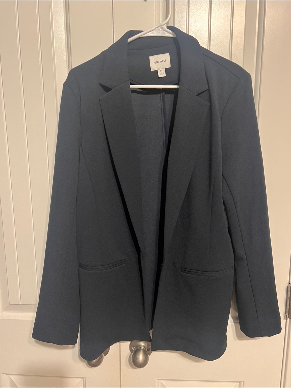 Nine West Dark Navy Open-Front Blazer